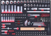 SCS 1/4"+1/2" Steckschlüssel-Satz, 163-tlg in 1/1 Systemeinlage