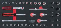 SCS 1/4" Steckschlüssel-Satz, 42-tlg in 1/3...