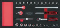 SCS 1/4 Steckschlüssel-Satz, 30-tlg in 1/3...