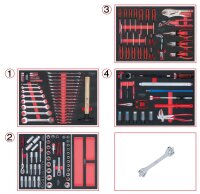 Universal-Systemeinlagen-Satz für 4 Schubladen mit...