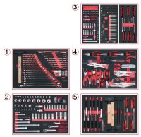 Universal-Systemeinlagen-Satz für 5 Schubladen mit...