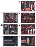 Universal-Systemeinlagen-Satz für 7 Schubladen mit...