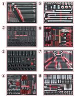 Universal-Systemeinlagen-Satz für 8 Schubladen mit...