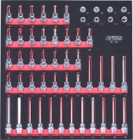 SCS CHROMEplus 3/8" Steckschlüssel-Satz, 52-tlg in 2/3 Systemeinlage