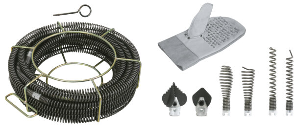 Kanal- und Rohrreinigungs-Werkzeug-Satz Ø 22mm Innenseele, 14-tlg