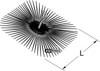 Stahl-Reinigungsbürste, viereckig, Ø 200x200mm