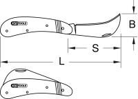 Elektriker-Klappmesser, 1 Sichelklinge