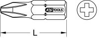 1/4" EDELSTAHL Bit, 25mm, PH1