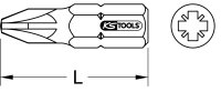 1/4" EDELSTAHL Bit, 25mm, PZ1, 5er Pack