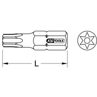 1/4" EDELSTAHL Bit, 25mm, TB27, 5er Pack