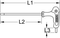 EDELSTAHL Vierkantgriff, 1/4"