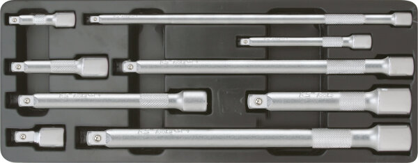 1/4"+3/8"+1/2" Verlängerungs-Satz, 9-tlg