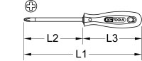 ERGOTORQUE Schraubendreher, PH1, 175mm lang