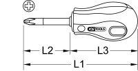 ERGOTORQUE Schraubendreher, kurz, PH2