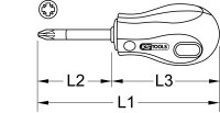 ERGOTORQUE Schraubendreher, kurz, PZ2