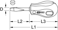 ERGOTORQUE Schlitz-Schraubendreher, kurz, 6mm