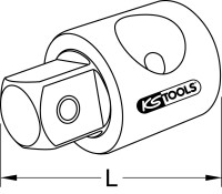 3/8" Gleitstück/Vergrößerungsadapter, 3/8"Fx1/2"M