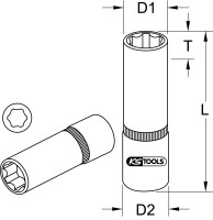 1/2" Stecknuss, lang, 10mm