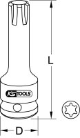 1/2" Kraft-Bit-Stecknuss für RIBE-Schrauben, XL, M9/M10