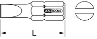 1/4" TiN Bit Schlitz, 25mm, 4mm, 5er Pack