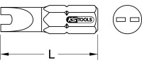 1/4" Bit Spanner, 25mm, 4mm