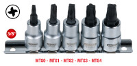 3/8" Bit-Stecknuss-Satz für MTS MORTORq®-Schrauben, 5-tlg