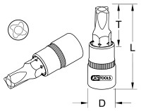 3/8" Bit-Stecknuss für MTS...