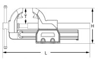 Parallel-Schraubstock ohne Drehteller, 125 mm