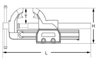 Parallel-Schraubstock mit Drehteller, 147 mm