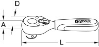 10mm Bit-Umschaltknarre, 120mm