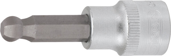 1/4" Bit-Stecknuss Innensechskant mit Kugelkopf, 3 mm