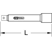 1/2" CHROMEplus Verlängerung, 180mm