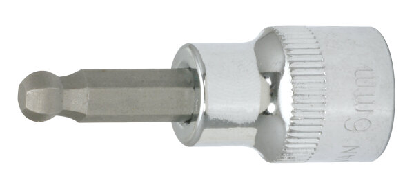 3/8" CHROMEplus Bit-Stecknuss Innensechskant, Kugelkopf, 5,5 mm