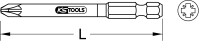 1/4" TORSIONpower Bit, 75mm, PZ1