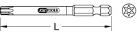 1/4" TORSIONpower Bit Torx, 75mm, TB10, mit Bohrung