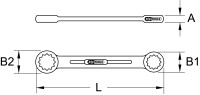 ULTIMATEplus Doppel-Ringschlüssel, 14x15mm