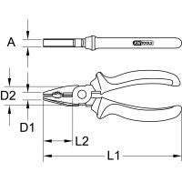 BERYLLIUMplus Kombinationszange verstellbar, 200 mm