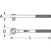 BERYLLIUMplus Umschaltknarre 1/4"