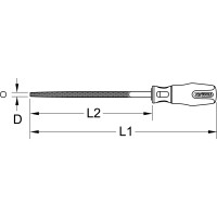 BERYLLIUMplus Rundfeile Hieb 1