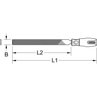 BERYLLIUMplus Flachfeile Hieb 3