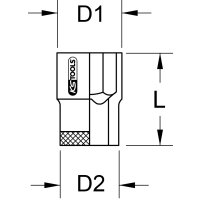 BRONZEplus Stecknuss 1" 6-kant 1.7/16"