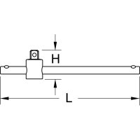 BRONZEplus T-Griff mit Gleitstück 1" 700 mm