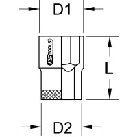 BRONZEplus Stecknuss 1/2" 6-kant 6 mm