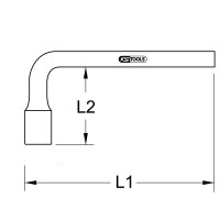 BRONZEplus Winkelschraubendreher 10mm für Vierkantschrauben