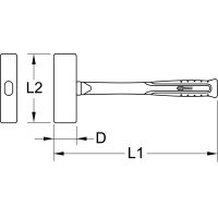 BRONZEplus Minenhammer 3500 g, mit Fiberglasstiel