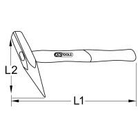 BRONZEplus Loch-/Durchschläger 3000 g, mit Hickorystiel