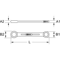 BRONZEplus Doppel-Ringschlüssel gerade 13x14 mm