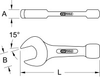 BRONZEplus Schlag-Maulschlüssel 90 mm