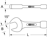 BRONZEplus Schlag-Maulschlüssel 190 mm