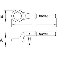 BRONZEplus Schlag-Ringschlüssel gekröpft 110 mm